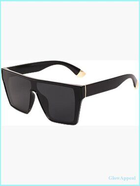 Oversized Polarized Sunglasses Flat Top Big Square Shades UV400